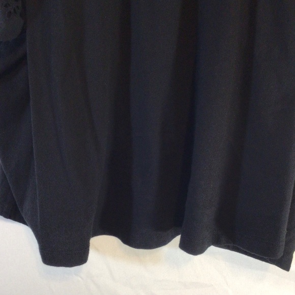 Old Navy Women’s 2X Black Puff Sleeve Top Eyelet Balloon Sleeve Boho Cottagecore - Picture 4 of 7